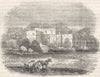 GLOUCESTERSHIRE. Berkeley Castle 1850 old antique vintage print picture