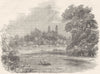BERKSHIRE. Eton College, from Clewer 1850 old antique vintage print picture
