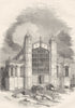 WINDSOR. West End of St. George's Chapel 1850 old antique print picture