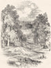 WINDSOR. Windsor, from Bishopgate 1850 old antique vintage print picture