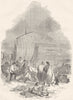 SUSSEX. Hastings Fishermen 1850 old antique vintage print picture