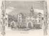 LONDON. The Horse Guards 1850 old antique vintage print picture