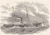 YACHTS. The Royal Victoria and Albert Steam Yacht 1850 old antique print