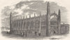 CAMBRIDGE. King's College Chapel 1850 old antique vintage print picture