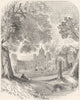 CAMBRIDGE. New Buildings, St. John's College, Cambridge 1850 old antique print