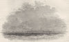 LINCOLNSHIRE. Great Grimsby, from the Humber 1850 old antique print picture