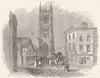 DERBYSHIRE. All Saints, Derby 1850 old antique vintage print picture