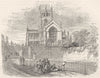 NOTTINGHAMSHIRE. St. Mary's Church, Nottingham 1850 old antique print picture