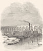 MANCHESTER. Stockport Viaduct- Manchester 1850 old antique print picture