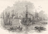 LIVERPOOL. St. George's Pier- Head 1850 old antique vintage print picture