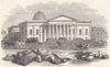LIVERPOOL. The Custom House and Post Office 1850 old antique print picture