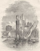 WALES. Eagle Tower, Carnarvon Castle 1850 old antique vintage print picture