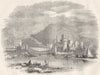 WALES. Conwy Castle 1850 old antique vintage print picture