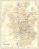SCOTLAND. Scotland; Inset map of Shetland Islands 1864 old antique chart