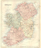 IRELAND. Ireland 1864 old antique vintage map plan chart