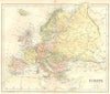 EUROPE. Europe 1864 old antique vintage map plan chart