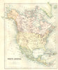 NORTH AMERICA. North America 1864 old antique vintage map plan chart