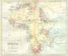 AFRICA. Africa 1864 old antique vintage map plan chart