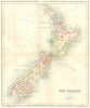 NEW ZEALAND. New Zealand 1864 old antique vintage map plan chart
