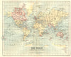 WORLD. Mercator's Projection showing British Empire /supposed Antarctic 1864 map