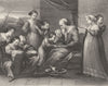 EDUCATION. The schoolmistress c1840 old antique vintage print picture