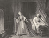 INTERIORS. The Tapestried Chamber c1829 old antique vintage print picture