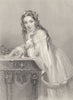 WALTER SCOTT. Amy Robsart (Kenilworth) 1841 old antique vintage print picture