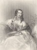 WALTER SCOTT. Lucy Ashton (Bride of Lammermoor) 1841 old antique print picture
