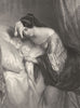 FAMILY. The Anxious Mother c1840 old antique vintage print picture