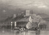 LOIRE. Montsen Montjean. JMW Turner 1857 old antique vintage print picture