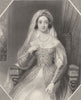 ROYALTY. Queen Katherine c1840 old antique vintage print picture