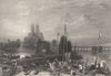 FRANCE. Canal near Tours. JMW Turner 1857 old antique vintage print picture