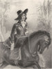 WALTER SCOTT. Diana Vernon (Rob Roy) 1841 old antique vintage print picture