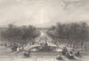 YVELINES. The Gardens of Versailles 1839 old antique vintage print picture