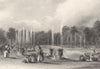 YVELINES. The basin of Neptune Versailles 1839 old antique print picture