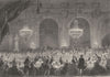 BUILDINGS. The Court of Louis XV Play. Allen 1839 old antique print picture