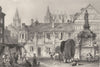 SEINE- MARITIME. Palace of the Duke Of Bedford, Rouen c1840 old antique print