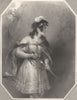 PORTRAITS. Imogen c1840 old antique vintage print picture