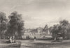 YVELINES. Palace of Versailles from the Paris Avenue 1839 old antique print