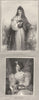 MUSIC. The Poets Grave; The Guitar c1840 old antique vintage print picture