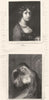 PRETTY LADIES. Poesie. Finden c1840 old antique vintage print picture
