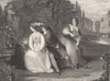 ROMANCE. The Inconstant c1840 old antique vintage print picture