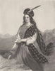 WALTER SCOTT. Helen Macgregor (Rob Roy) 1841 old antique vintage print picture