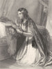 WALTER SCOTT. Queen Berengaria (Talisman) 1841 old antique print picture