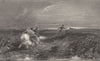 WALTER SCOTT. Dandie Dinmont Escaping Robbers (Guy Mannering) c1840 old print