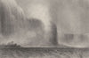 WATERFALLS. Niagara from the Jerry. (Bartlett) c1840 old antique print picture