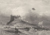 NORTHUMBERLAND. Bamburgh Castle c1840 old antique vintage print picture