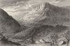 APPALACHIAN MOUNTAINS. Cumberland Gap 1874 old antique vintage print picture