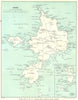 CHANNEL ISLANDS. Sark; Inset map of Herm & Jethou. WARD LOCK 1925 old