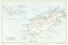 CHANNEL ISLANDS. Alderney & Berhou. WARD LOCK 1925 old vintage map plan chart